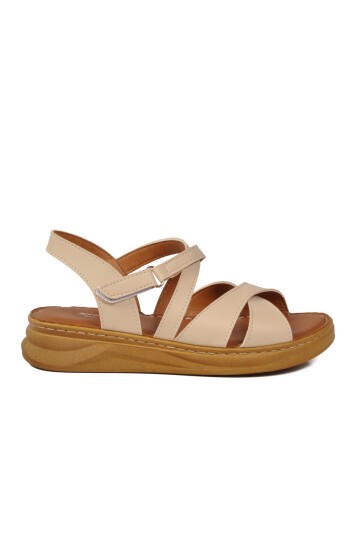 Bej ComfortSole Taban Kadın Sandalet 492142 Z