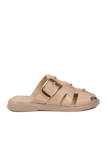 Bej Hafif Slingback Kadın Terlik 322224 Z