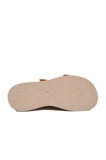 Bej Yüksek Tabanlı Kadın Terlik 457303 Z