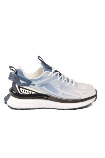 Beyaz-Mavi Memory Foarm Unisex Spor Ayakkabı PCI-10106 Z