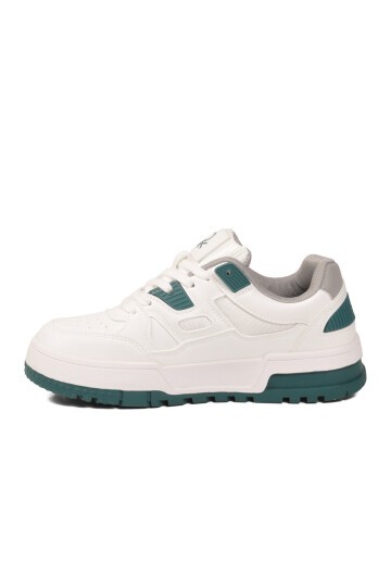 Beyaz-Yeşil Unisex Spor Ayakkabı Benetton BN-12158 G