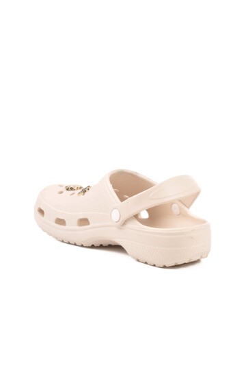Ekru Suni Deri Unisex Terlik 606 Z