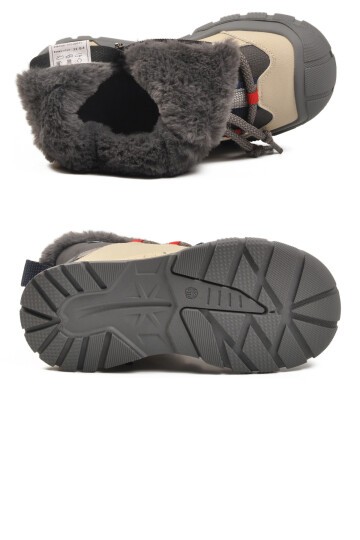 Gri-Krem Çocuk Bot 22671 F