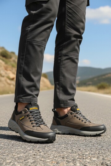 Gri Nubuk Hakiki Deri Erkek Outdoor Ayakkabı 250069 M