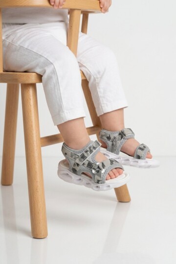 Gri Hafif ComfortSole TabanÇocuk Sandalet Sage B
