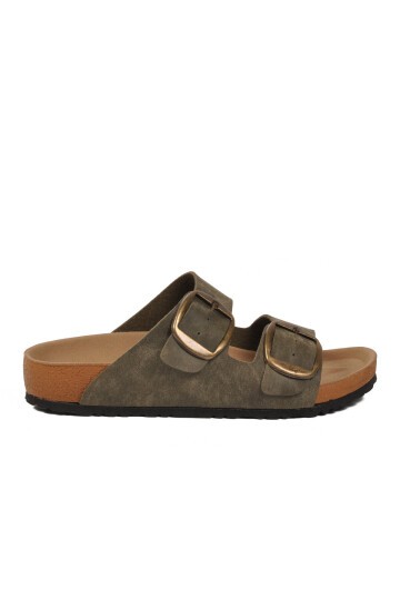 Haki Hafif Kadın Terlik PC-7551 Z