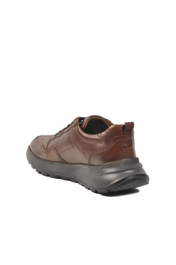 Kahve Hakiki Deri Erkek Günlük Ayakkabı 152-20342 M