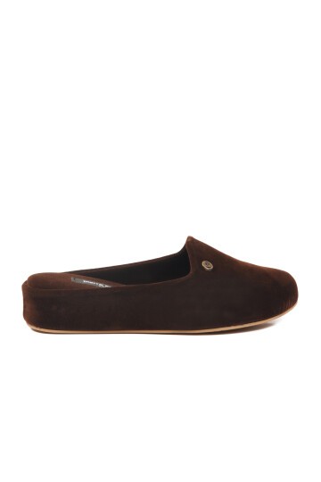 Kahve Süet Kadın Ev Terliği PC-55372 Z