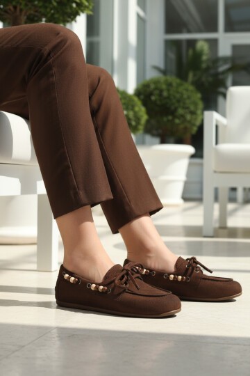 Kahve Süet Kadın Babet 572489 Z