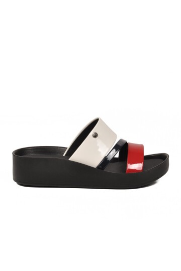 Kırmızı-Beyaz Hafif Kadın Terlik PC-7497 Z