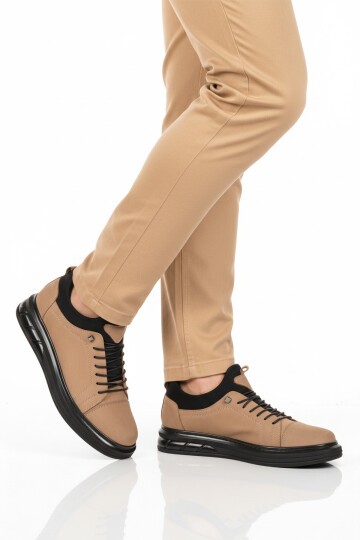 Kum Nubuk Hakiki Deri Ortopedik Erkek Günlük Ayakkabı 117 M