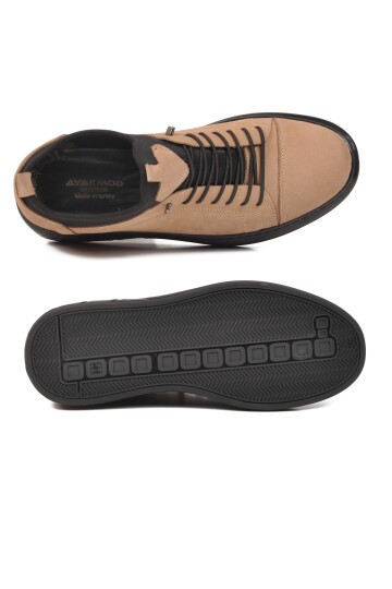 Kum Nubuk Hakiki Deri Ortopedik Erkek Günlük Ayakkabı 117 M