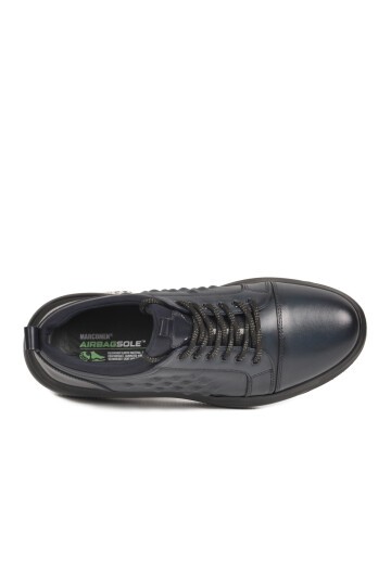 Lacivert Hakiki Deri Erkek Günlük Ayakkabı Marcomen AirBagSole 152-20182 M