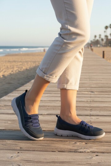 Lacivert Hafif Kadın Günlük Ayakkabı Bst-1009 G