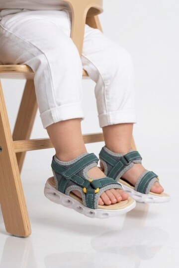 Petrol Hafif ComfortSole Taban Çocuk Sandalet Sage B