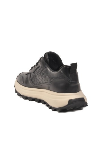 Siyah-Beyaz Hakiki Deri Erkek Günlük Ayakkabı Marcorossi 152-20180 M