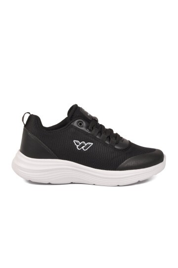 Siyah-Beyaz Tekstil Hafif Unisex Spor Ayakkabı Pete G