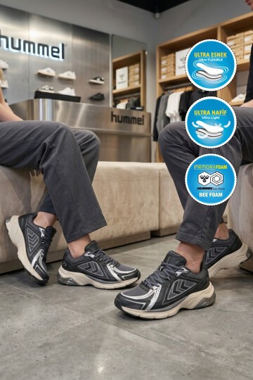 Siyah-Gri Tekstil Unisex Spor Ayakkabı 900794 Hml 700