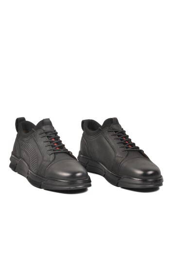 Siyah Hakiki Deri Erkek Günlük Ayakkabı Marcomen AirBagSole 152-14600 M