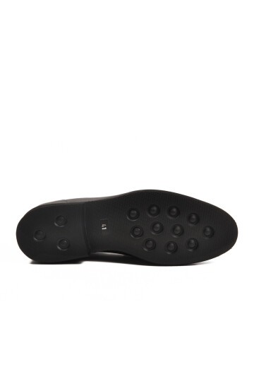 Siyah Hakiki Deri Erkek Günlük Ayakkabı 3255 M