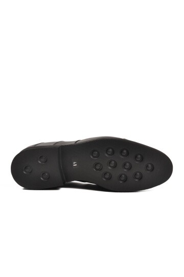 Siyah Hakiki Deri Erkek Günlük Ayakkabı Fosco 3258 M