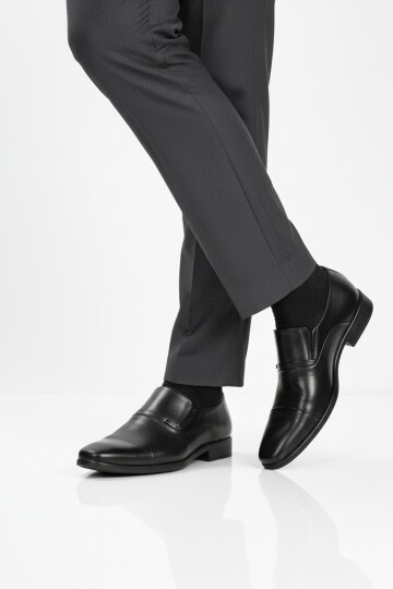 Siyah Hakiki Deri Erkek Günlük Ayakkabı 974 M