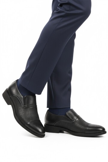 Siyah Hakiki Deri Erkek Klasik Ayakkabı 380 M