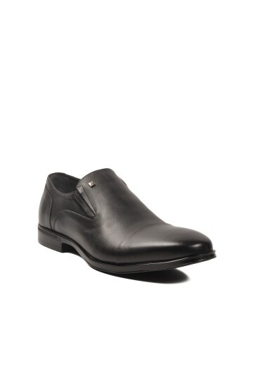 Siyah Hakiki Deri Erkek Klasik Ayakkabı Fosco 4555-2 M