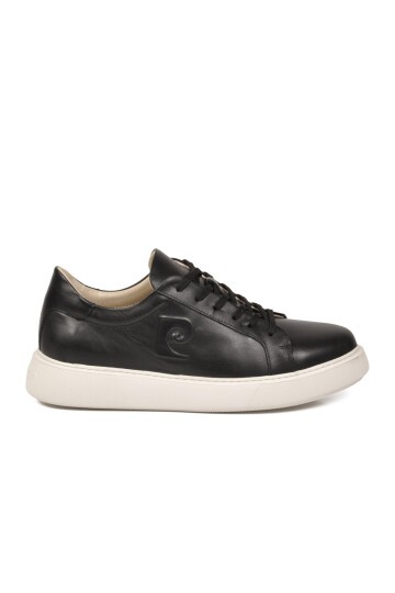 Siyah Hakiki Deri Erkek Sneaker 1362002 M ( Büyük No )