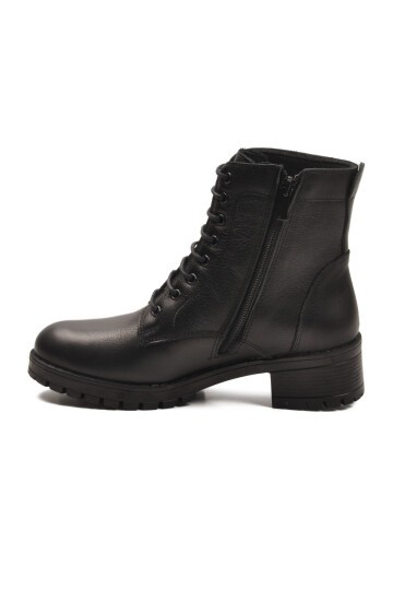 Siyah Hakiki Deri Kadın Bot 2680-1 Z