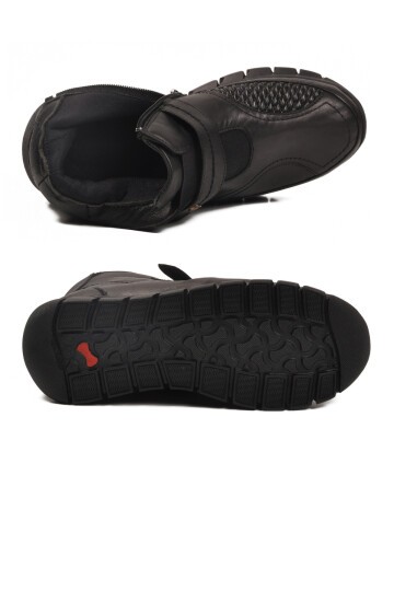 Siyah Hakiki Deri Kadın Bot 3609 Z