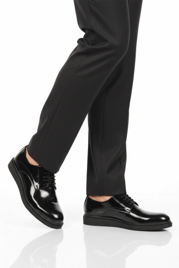 Siyah Rugan Hakiki Deri Erkek Günlük Ayakkabı 623 M