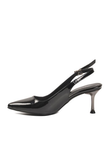 Siyah Rugan Kadın Abiye Ayakkabı 653122 Z