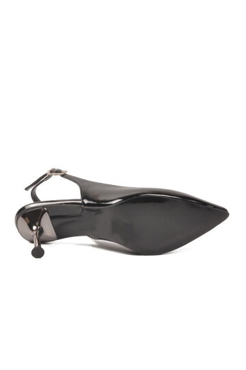 Siyah Rugan Kadın Abiye Ayakkabı 653122 Z