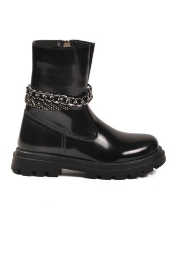 Siyah Rugan Çocuk Çizme Duru F