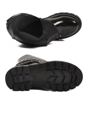 Siyah Rugan Çocuk Çizme Duru F