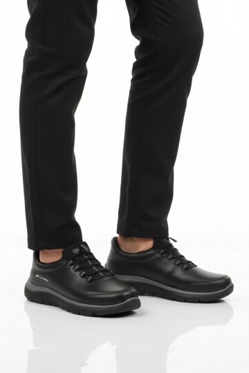 Siyah Erkek Spor Ayakkabı Flexible Pu M