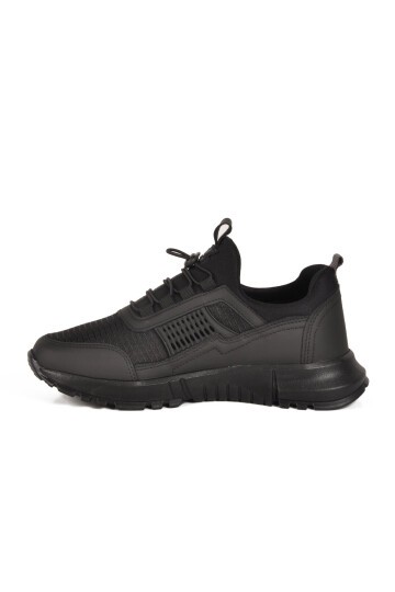 Siyah-Siyah Tekstil Unisex Spor Ayakkabı Nans 6006 G