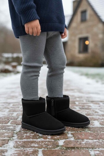 Siyah Süet Çocuk Bot 2096 P