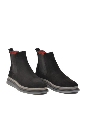 Siyah Süet Hakiki Deri Erkek Bot Marcorossi 153-5545 M
