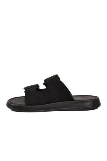 Siyah Süet Hafif Slip-On Kadın Terlik 513089 Z