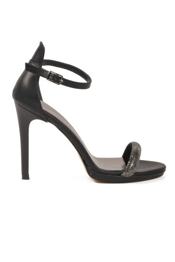 Siyah Yüksek Topuklu Kadın Topuklu Ayakkabı 655527 Z