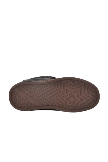 Siyah Suni Deri Kadın Sneaker 25K419-1 Z