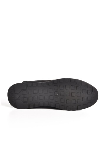 Siyah Suni Deri Kadın Sneaker 25K582 M