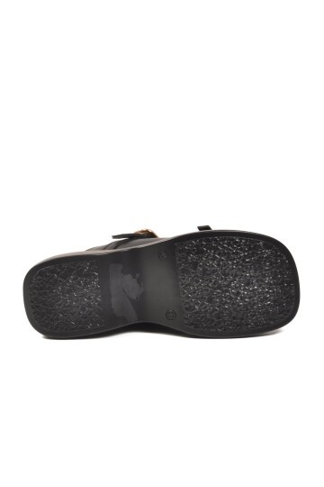 Siyah Suni Deri Kadın Terlik 322183 Z