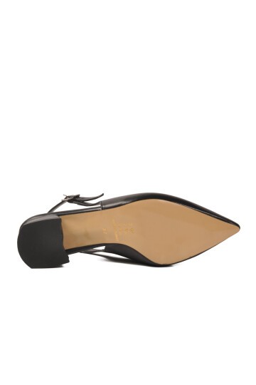 Siyah Hafif Slingback Kadın Topuklu Ayakkabı 323101 Z