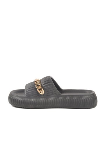 Siyah Suni Deri Unisex Terlik 292 Z