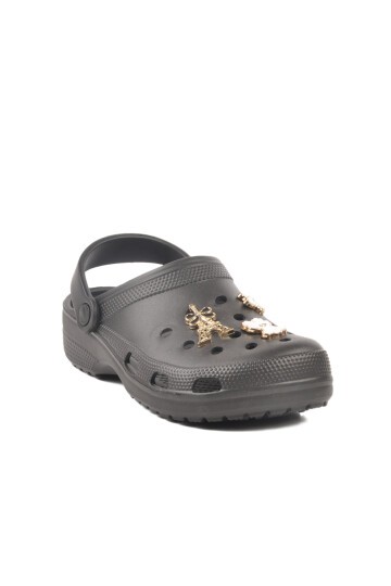 Siyah Suni Deri Unisex Terlik 606 Z