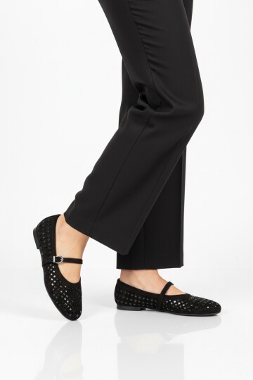 Siyah Hafif Tekstil Kadın Babet 335384 Z