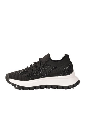 Siyah Tekstil Hava Alabilen Kadın Spor Ayakkabı 451161 Z